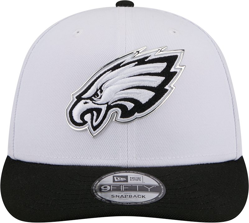 Philadelphia Eagles New Era White/Black 2026 NFL Draft 9FIFTY Snapback Adjustable Hat