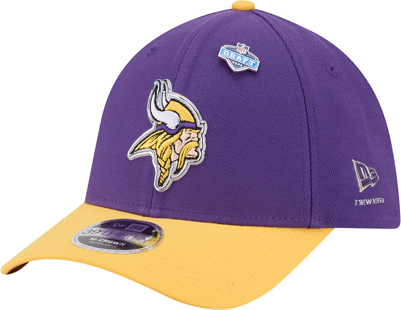 Minnesota Vikings New Era Purple/Yellow 2026 NFL Draft 39THIRTY M-Crown Flex Hat