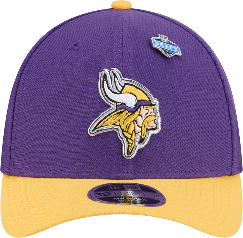 Minnesota Vikings New Era Purple/Yellow 2026 NFL Draft 39THIRTY M-Crown Flex Hat