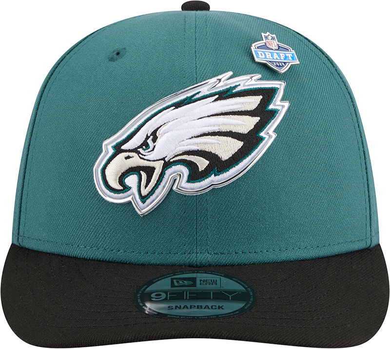 Philadelphia Eagles New Era Green 2026 NFL Draft 9FIFTY Snapback Adjustable Hat