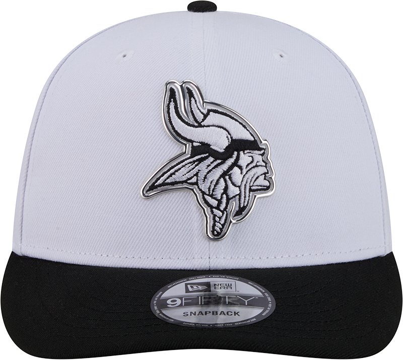 Minnesota Vikings New Era White/Black 2026 NFL Draft 9FIFTY Snapback Adjustable Hat