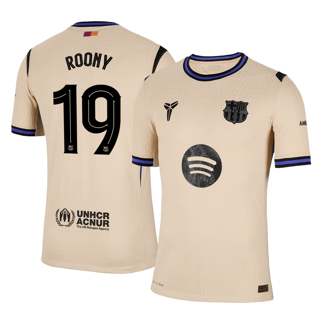 Player Version ROONY #19 Barcelona Away Football Shirt 2025/26