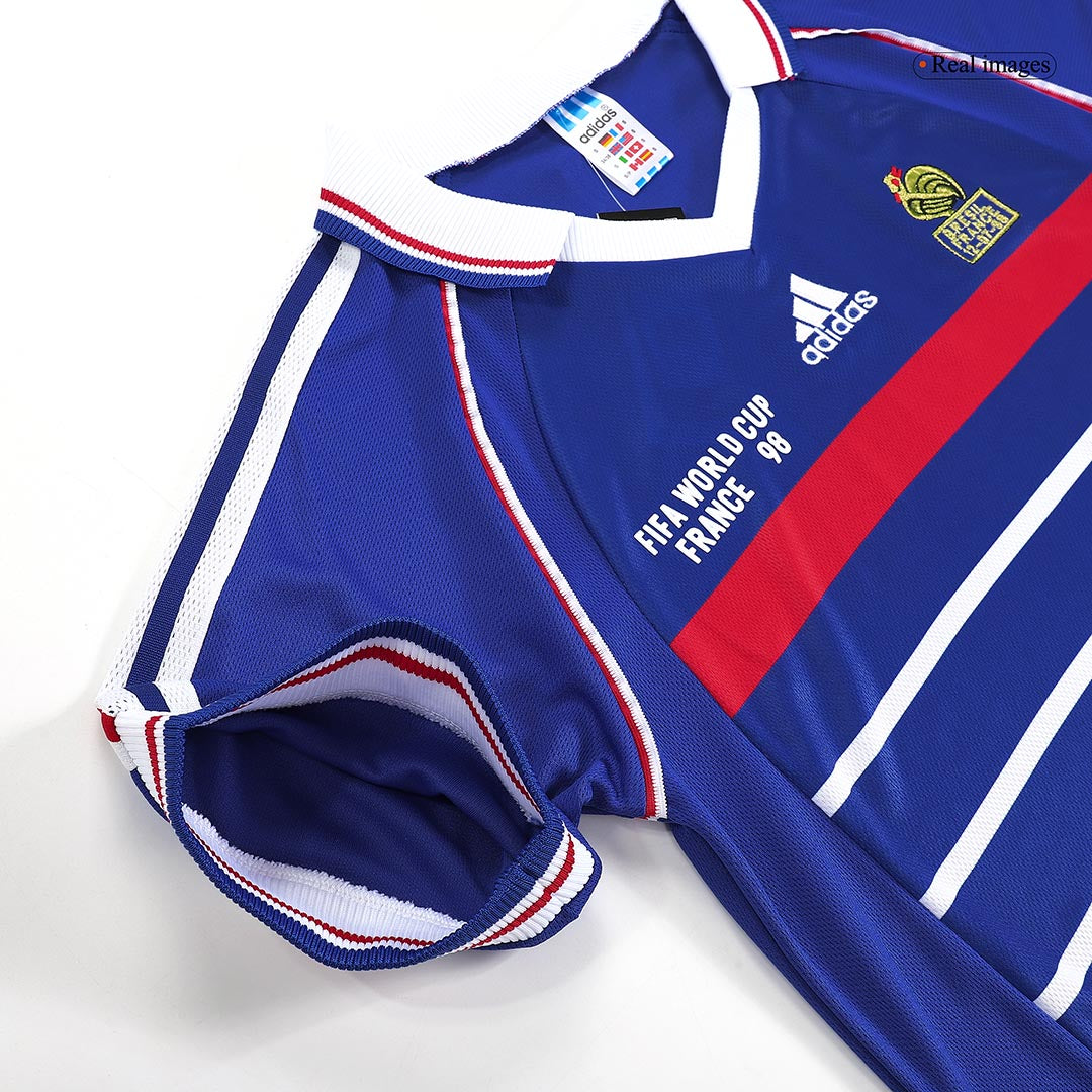 Retro HENRY #12 1998 France Home Football Shirt