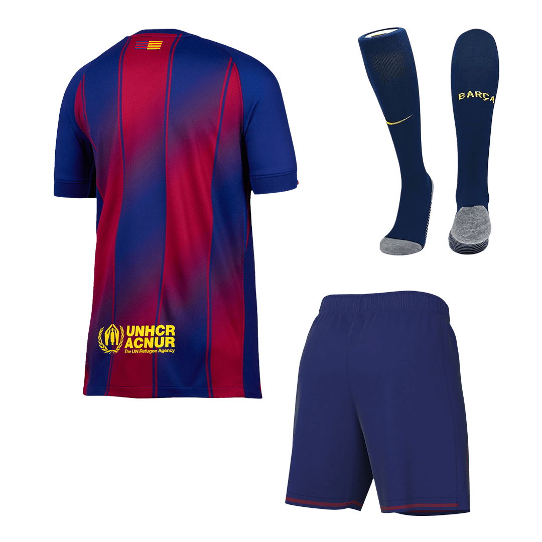 Barcelona Home Football Shirt Kit(Jersey+Shorts+Socks) 2025/26 Red&Blue