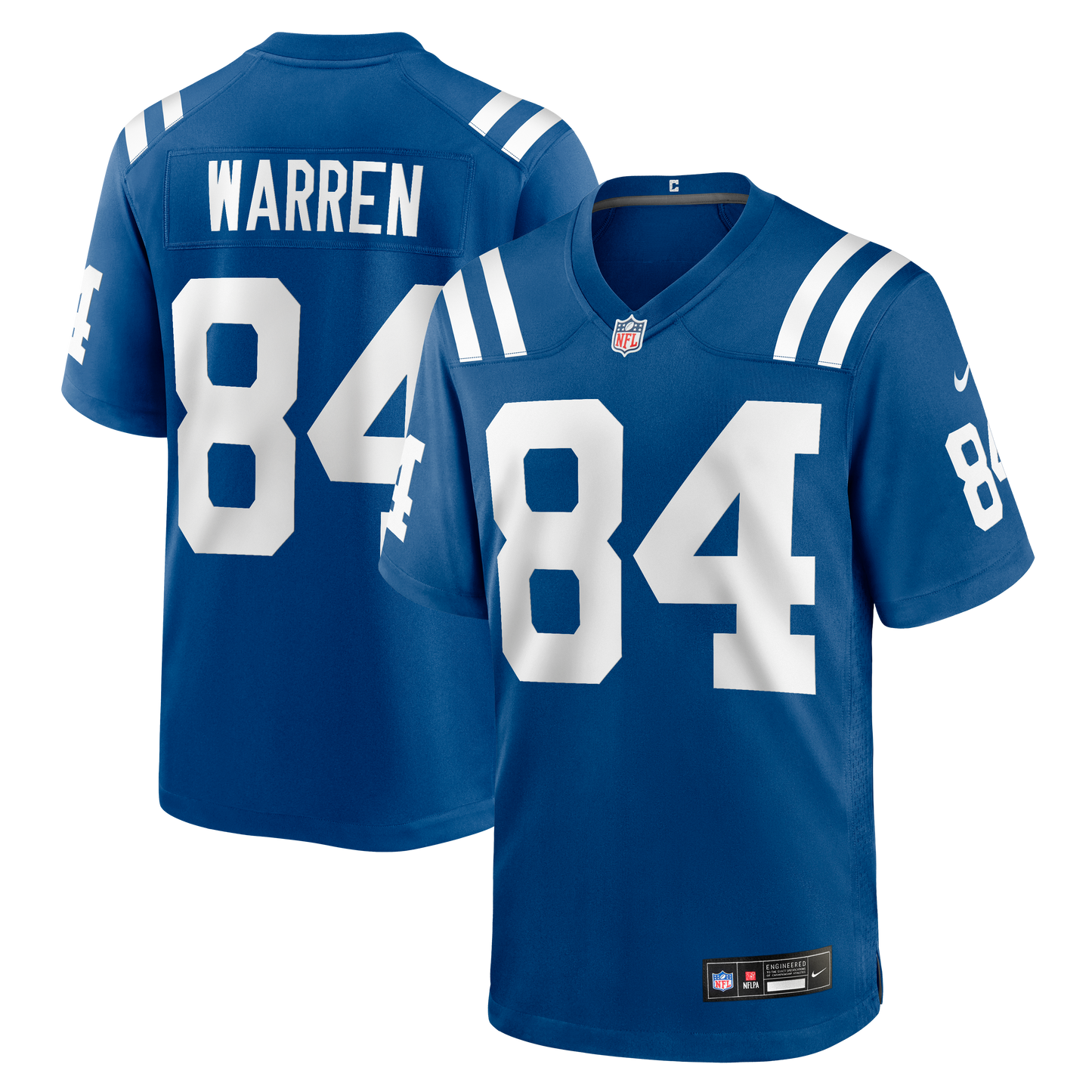 Men's Tyler Warren Indianapolis Colts Nike Blue Replica Game Jersey