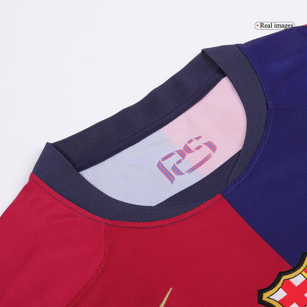 F.DE JONG #21 Barcelona Home Football Shirt 2024/25 - Spotify Logo Without Text