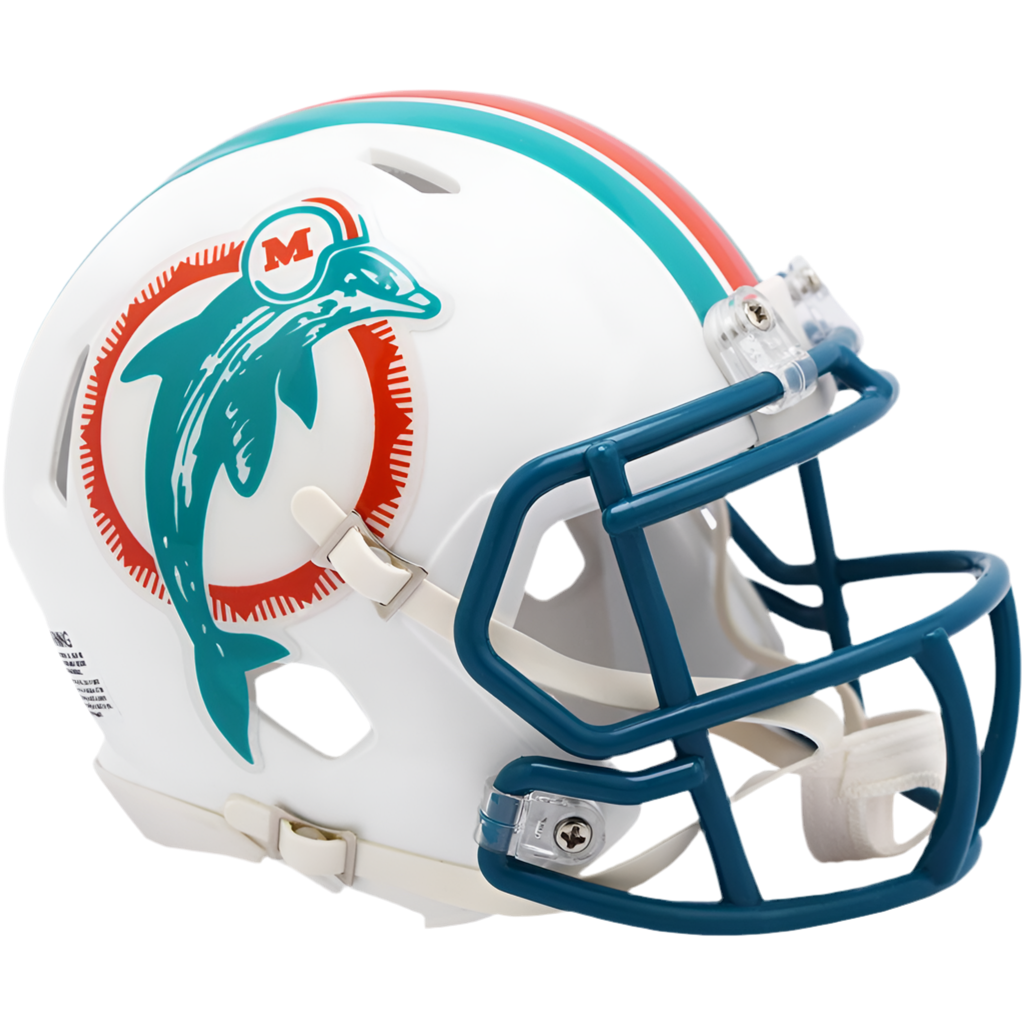 Miami Dolphins 1980-1996 Speed Mini Football Helmet