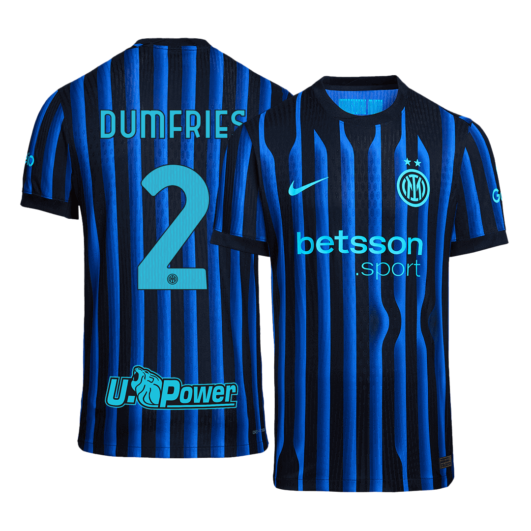 Player Version DUMFRIES #2 Inter Milan Home Football Shirt 2025/26