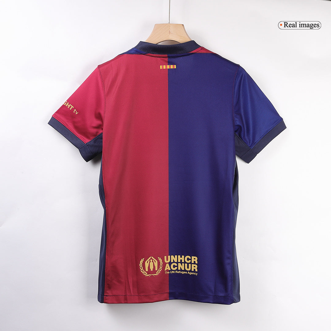 GAVI #6 Barcelona Home Football Shirt 2024/25 - Spotify Logo Without Text