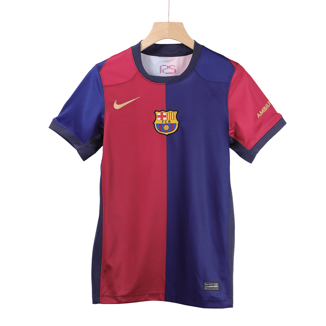 GAVI #6 Barcelona Home Football Shirt 2024/25 - Spotify Logo Without Text
