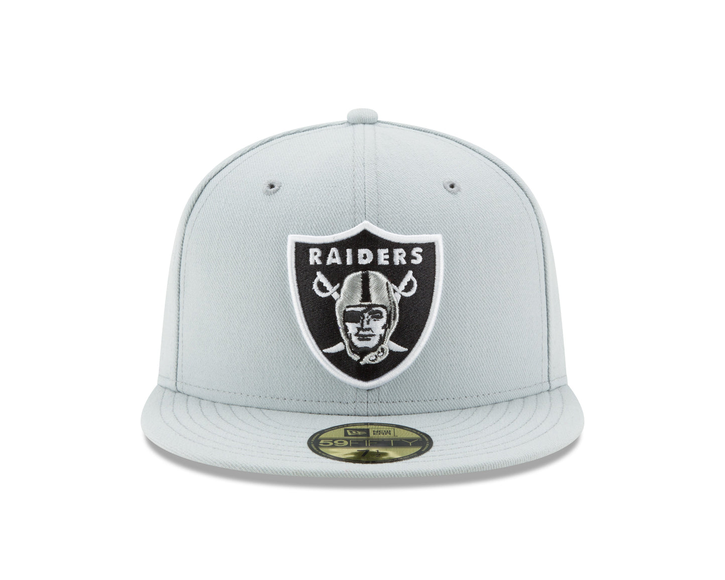 Las Vegas Raiders New Era Snow Gray Classic 59FIFTY Fitted Hat