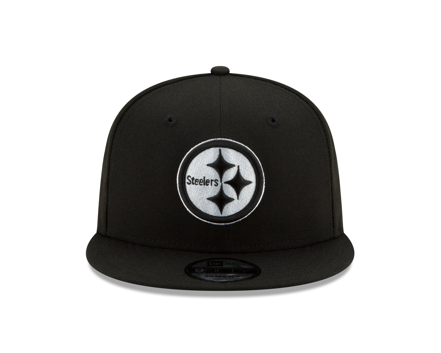 Pittsburgh Steelers New Era Black and White Basic 9FIFTY Snapback Hat