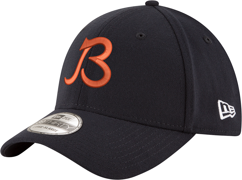 Chicago Bears New Era B Navy Shield 39THIRTY Flex Hat