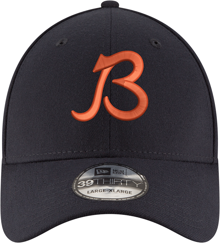Chicago Bears New Era B Navy Shield 39THIRTY Flex Hat