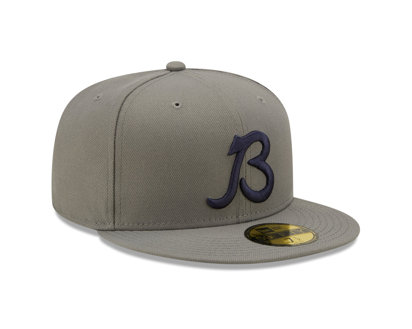 Chicago Bears "B" Logo Storm Gray New Era 59FIFTY Fitted Hat