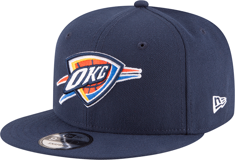 Men's Oklahoma City Thunder Navy 9FIFTY Snapback Hat By New Era