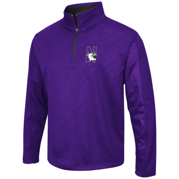 Men's Northwestern Wildcats Performance Fleece Full Zip 1/4 Zip Track Jacket By Colosseum Athletics