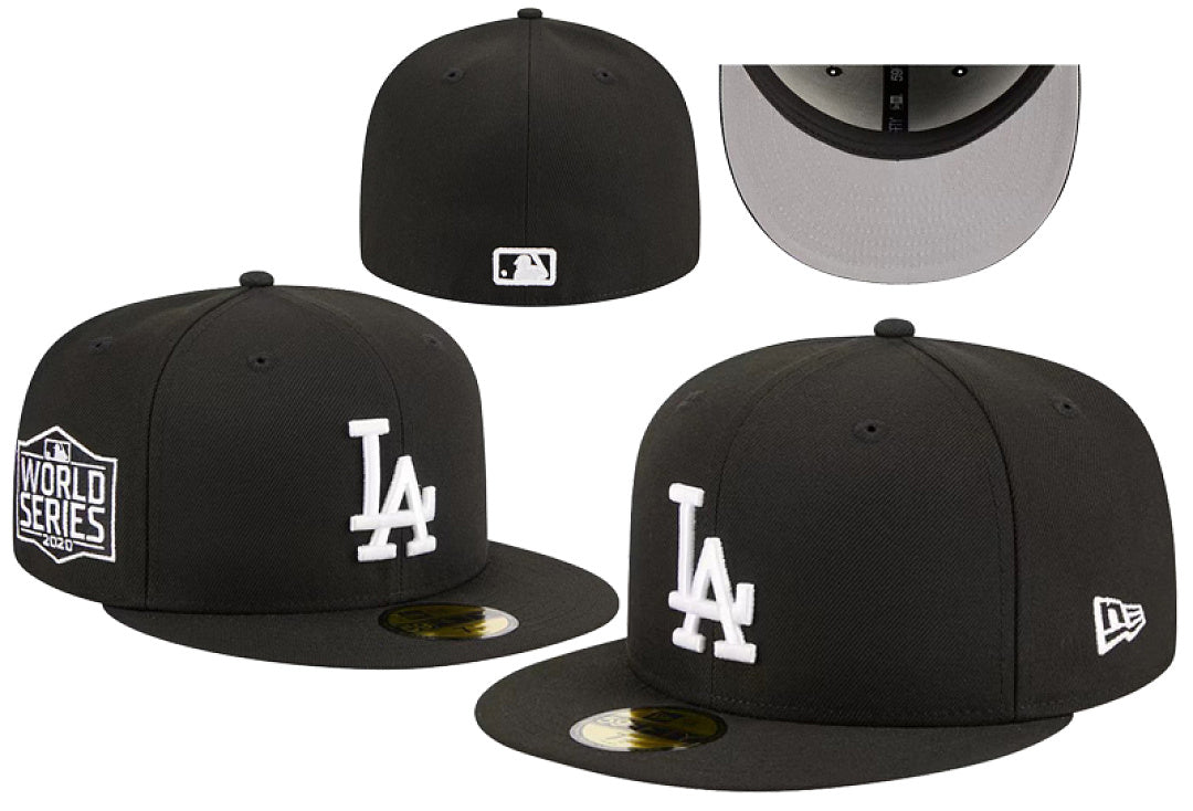 Men's Los Angeles Dodgers New Era Black Heaven On Earth Stadium Patch 59FIFTY Fitted Hat
