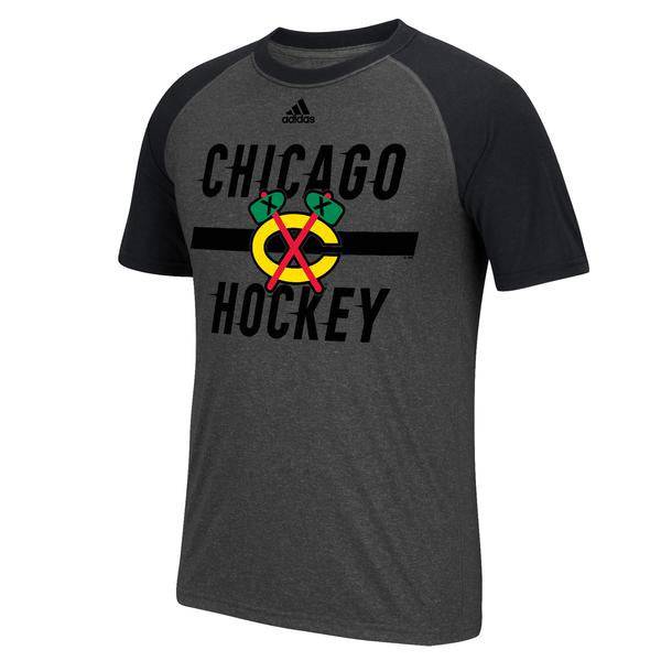 Men's Adidas Chicago Blackhawks Breakaway Raglan Ultimate Tee