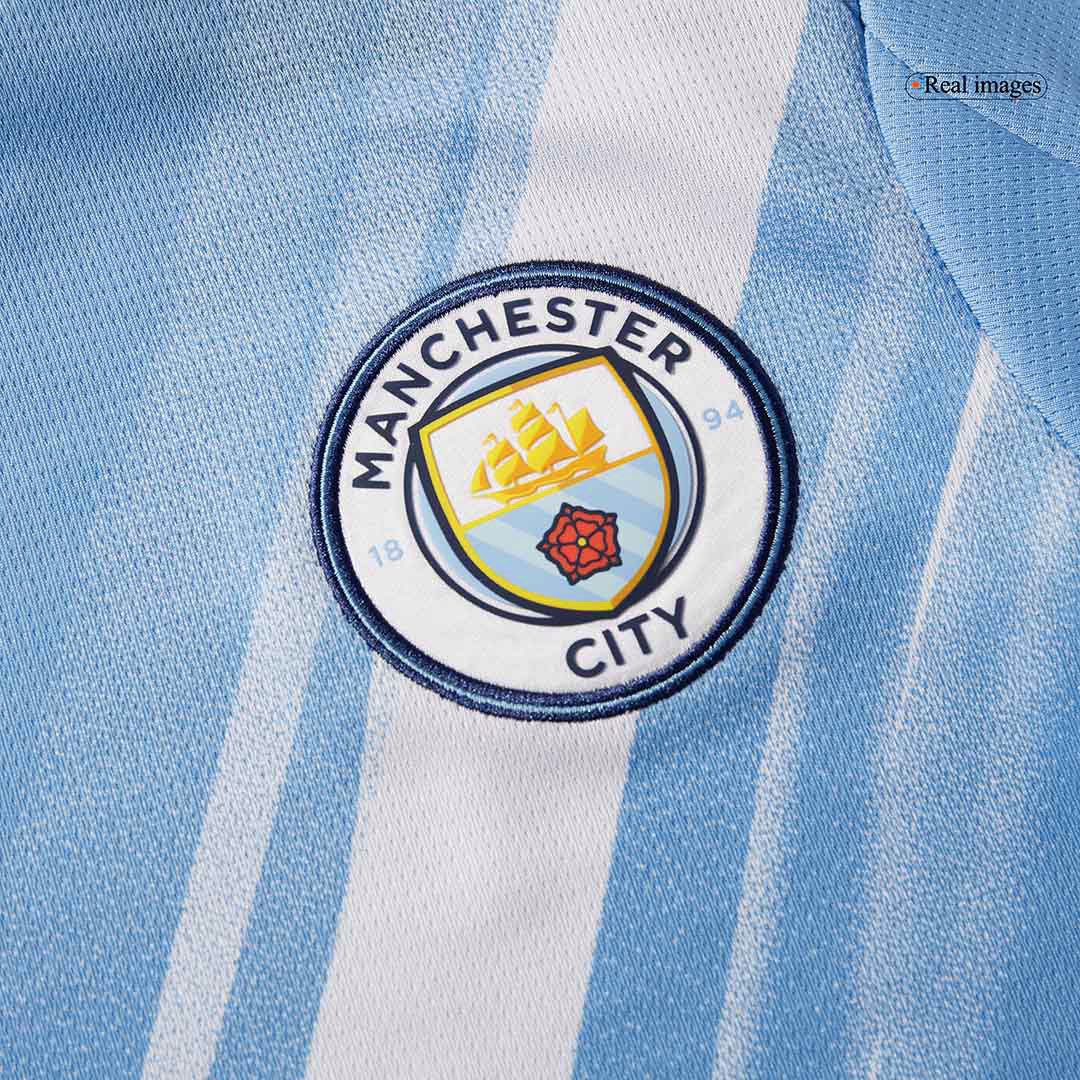 RODRIGO #16 Manchester City Home Football Shirt 2025/26 Blue