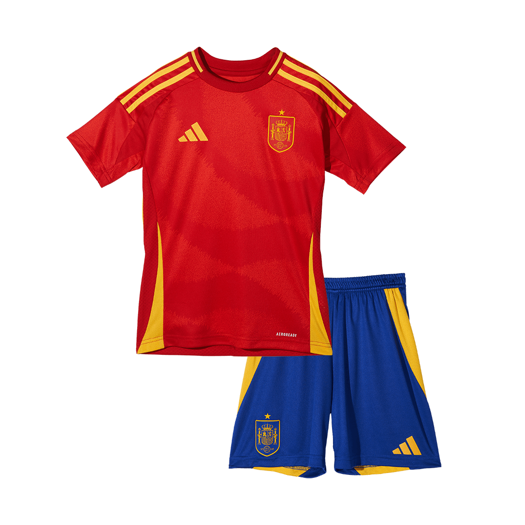Kid's Spain Home Football Shirt Kit(Jersey+Shorts+Socks) Euro 2024
