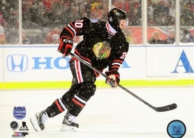 Brandon Saad Chicago Blackhawks 2014 NHL Stadium Series Action Photo (Size: 8X10)