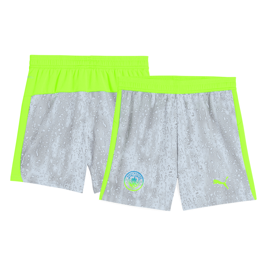 Manchester City Third Away Football Shirt Kit(Jersey+Shorts) 2025/26