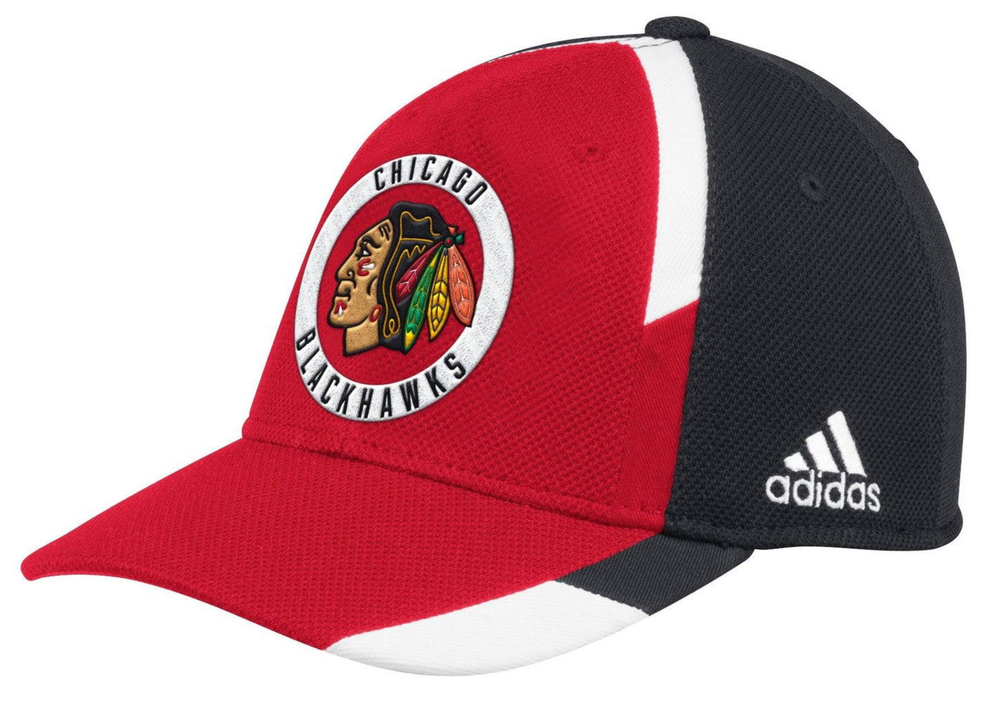 Men's Chicago Blackhawks Authentic Collection Echo Practice Structured Flex Fit Hat By Adidas