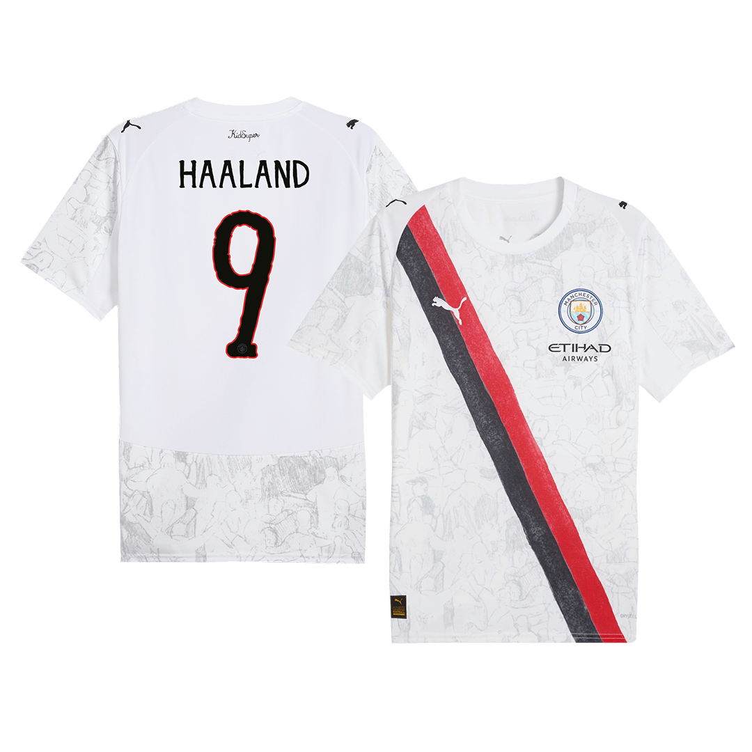HAALAND #9 Manchester City KidSuper Football Shirt 2025/26 White - Club World Cup