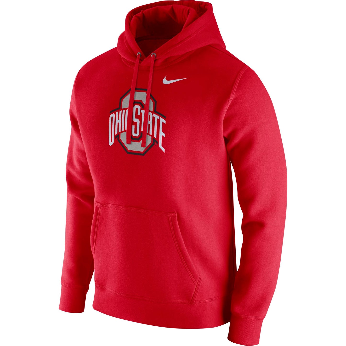 Ohio State Buckeyes Nike Logo Club Fleece Pullover Hoodie - Scarlet