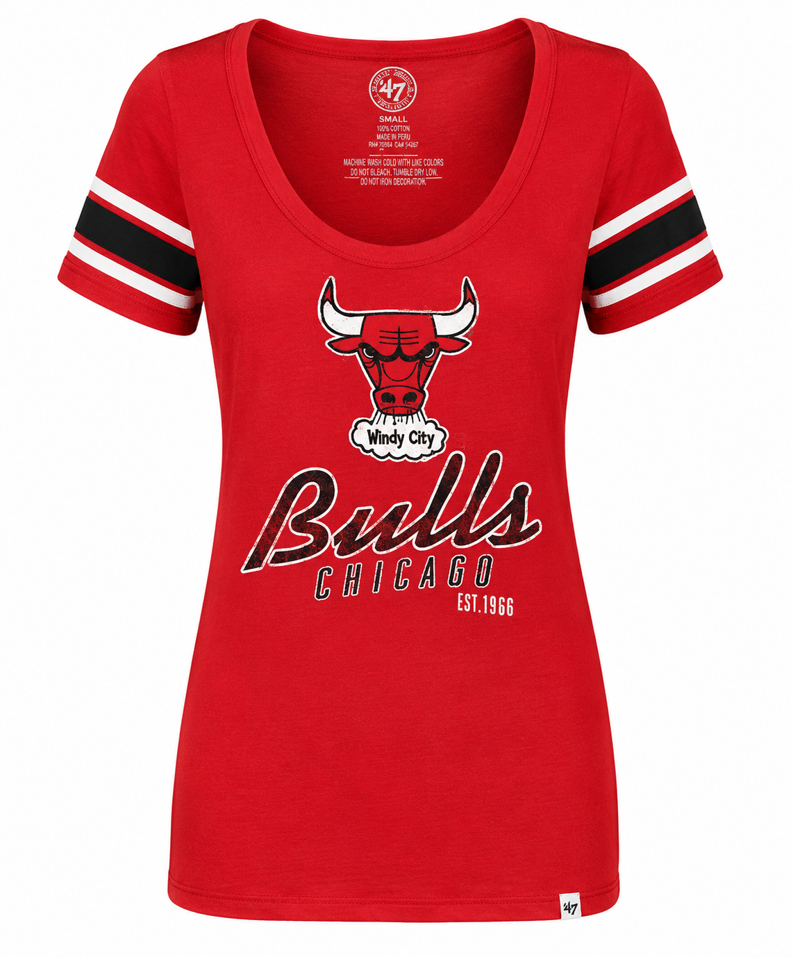 Womens Chicago Bulls Rebound Red Off Campus Scoop Neck Tee