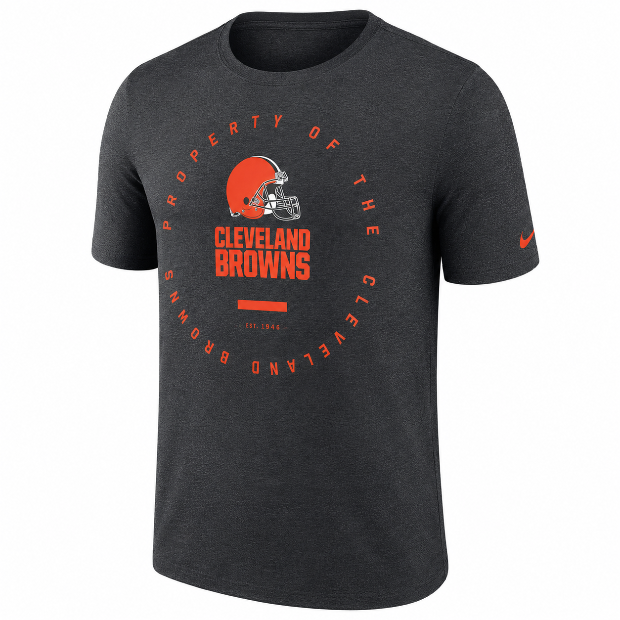 Men's Nike Gray Cleveland Browns Sideline Property Of Performance T-Shirt