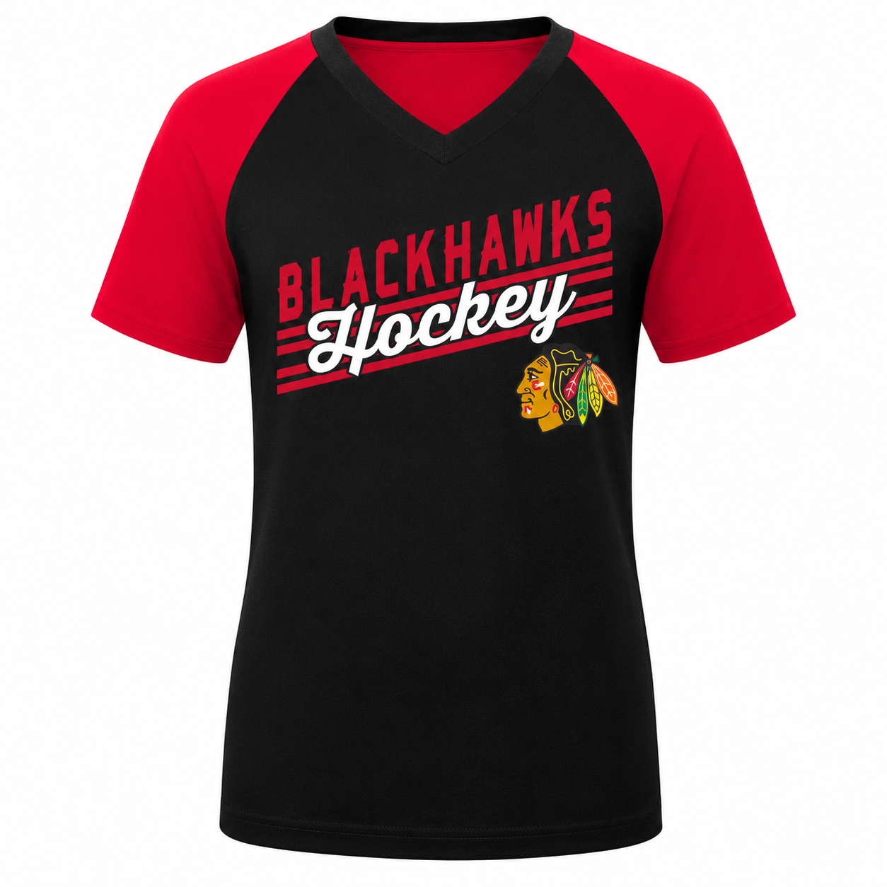 Girls Youth Chicago Blackhawks Goalie Girl Ultra V-Neck Tee