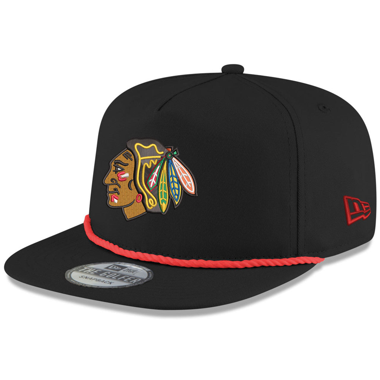 Men's Chicago Blackhawks New Era Black 2025 Winter Classic Golfer Adjustable Hat