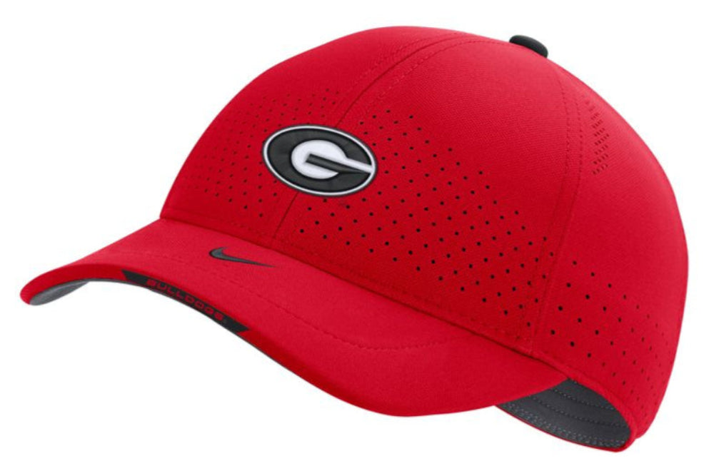 Men's Georgia Bulldogs Red Authentic Team Issue Aerobill Flex Hat