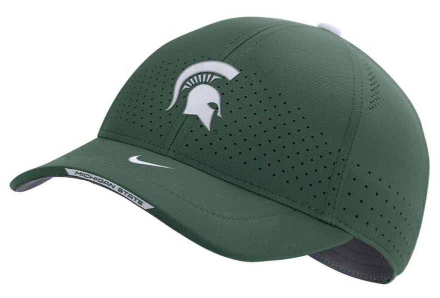 Men's Michigan State Spartans Green Authentic Team Issue Aerobill Flex Hat