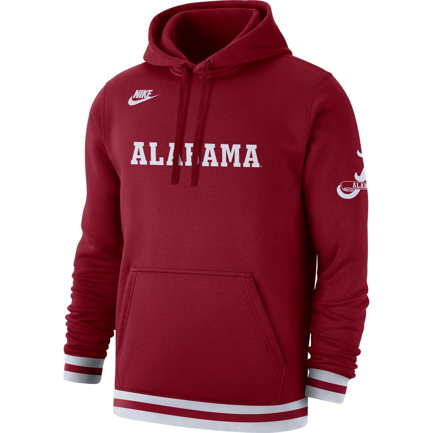 Mens Nike Alabama Crimson Tide Retro Fleece Crimson Hoodie