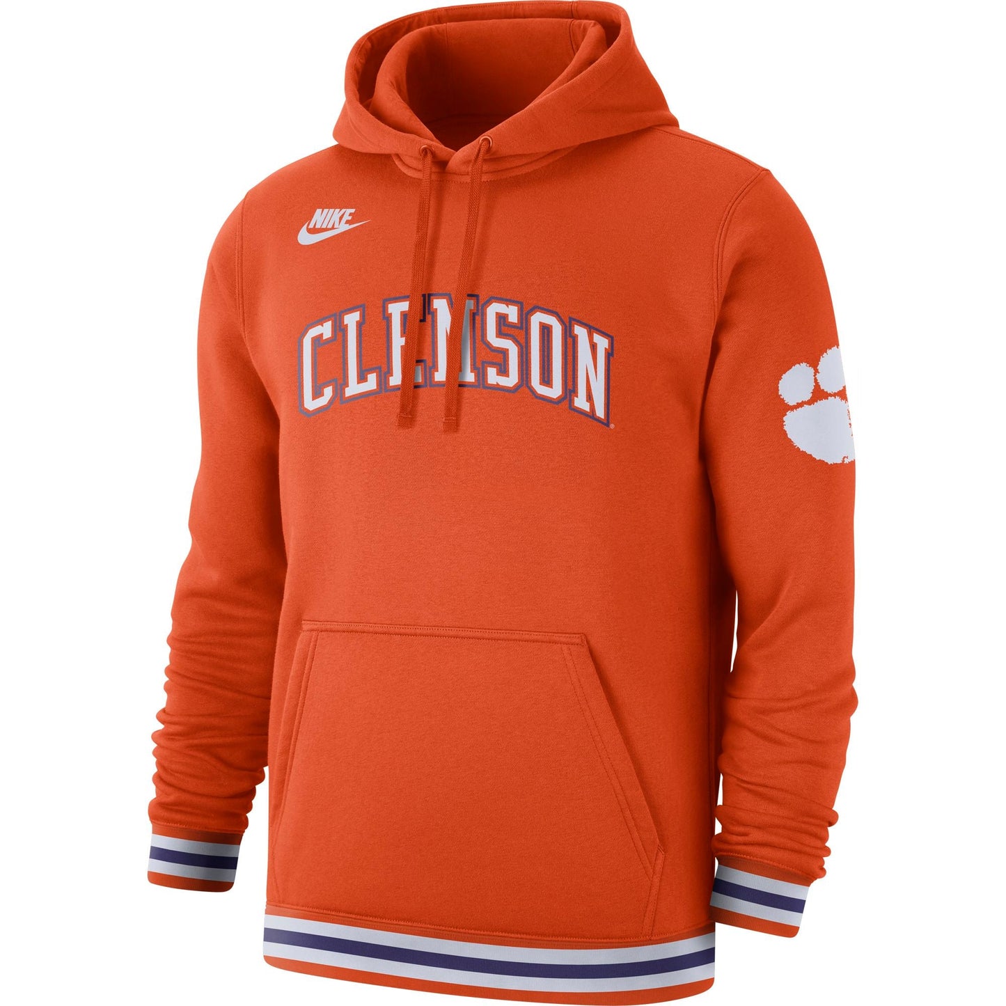 Men's Clemson Tigers Orange Retro Fleece Hoodie