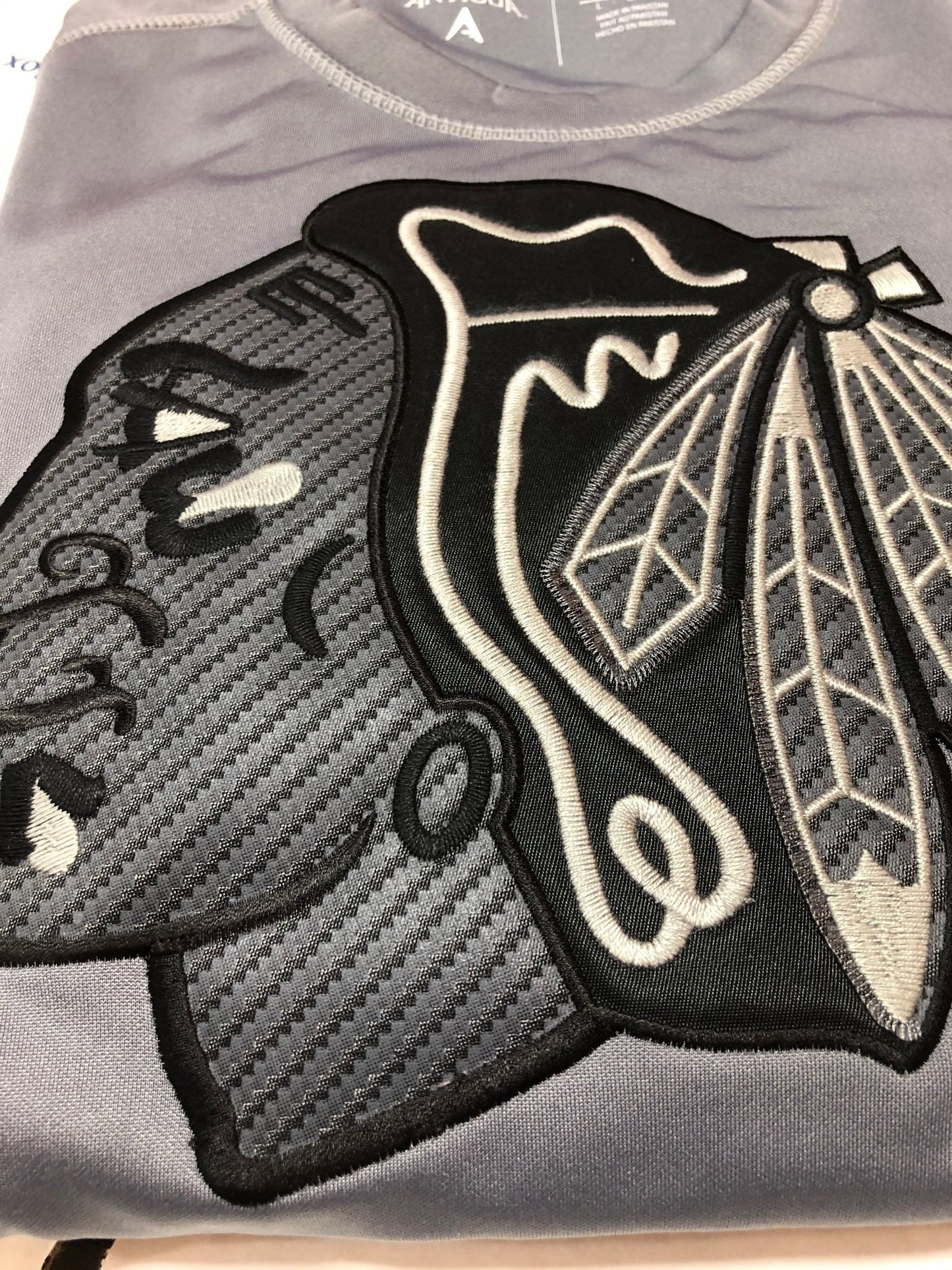Chicago Blackhawks Volt Crew Neck Performance Sweatshirt By Antigua