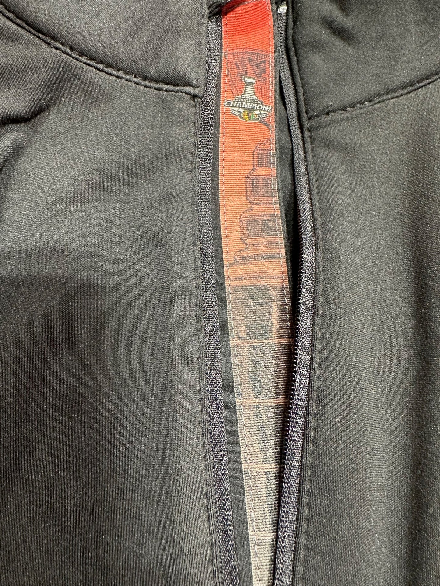 Men's Chicago Blackhawks 2015 Stanley Cup Champions Metro 1/4 Zip Jacket