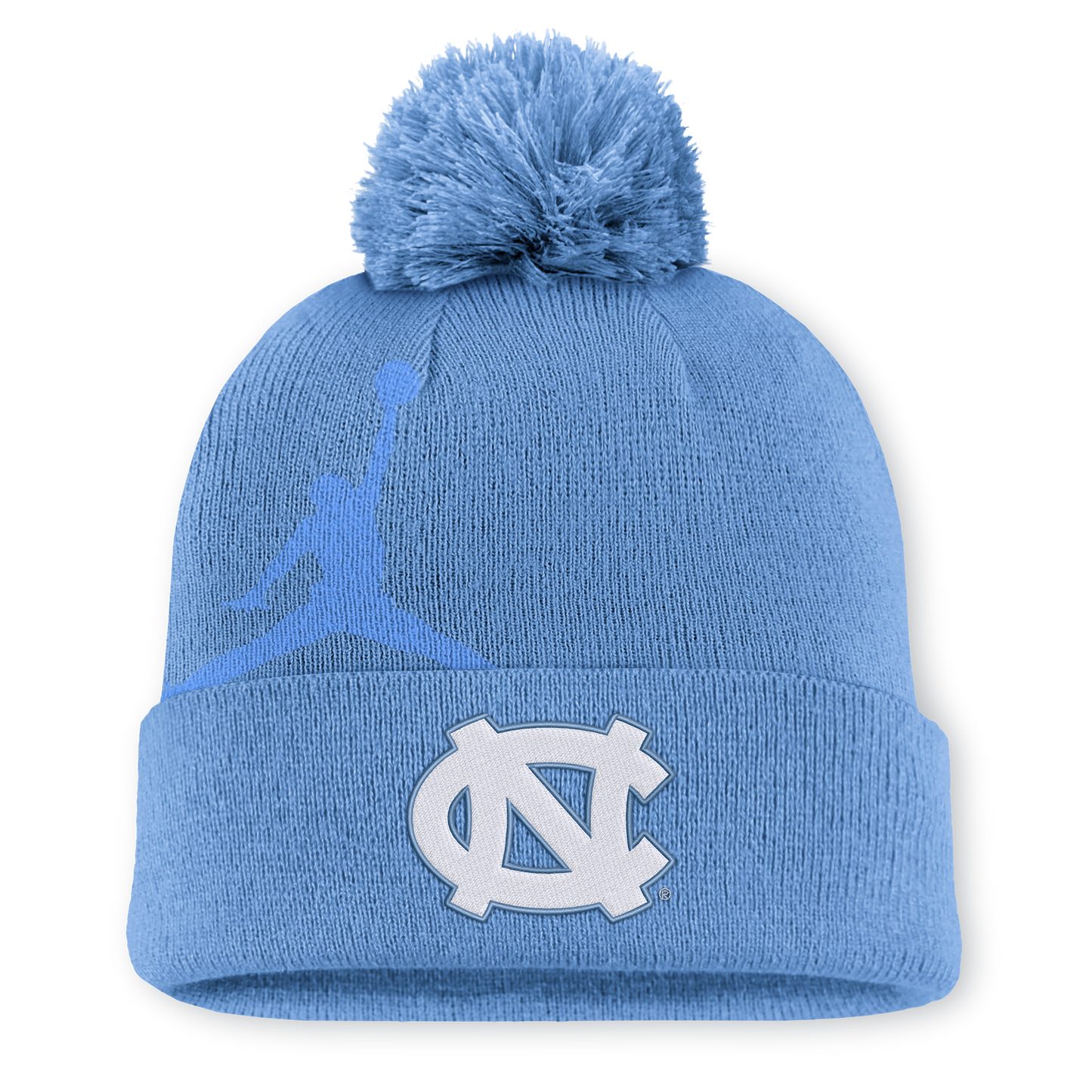 Men's Nike North Carolina Tar Heels Pom Cuffed Knit Hat-Valor Blue