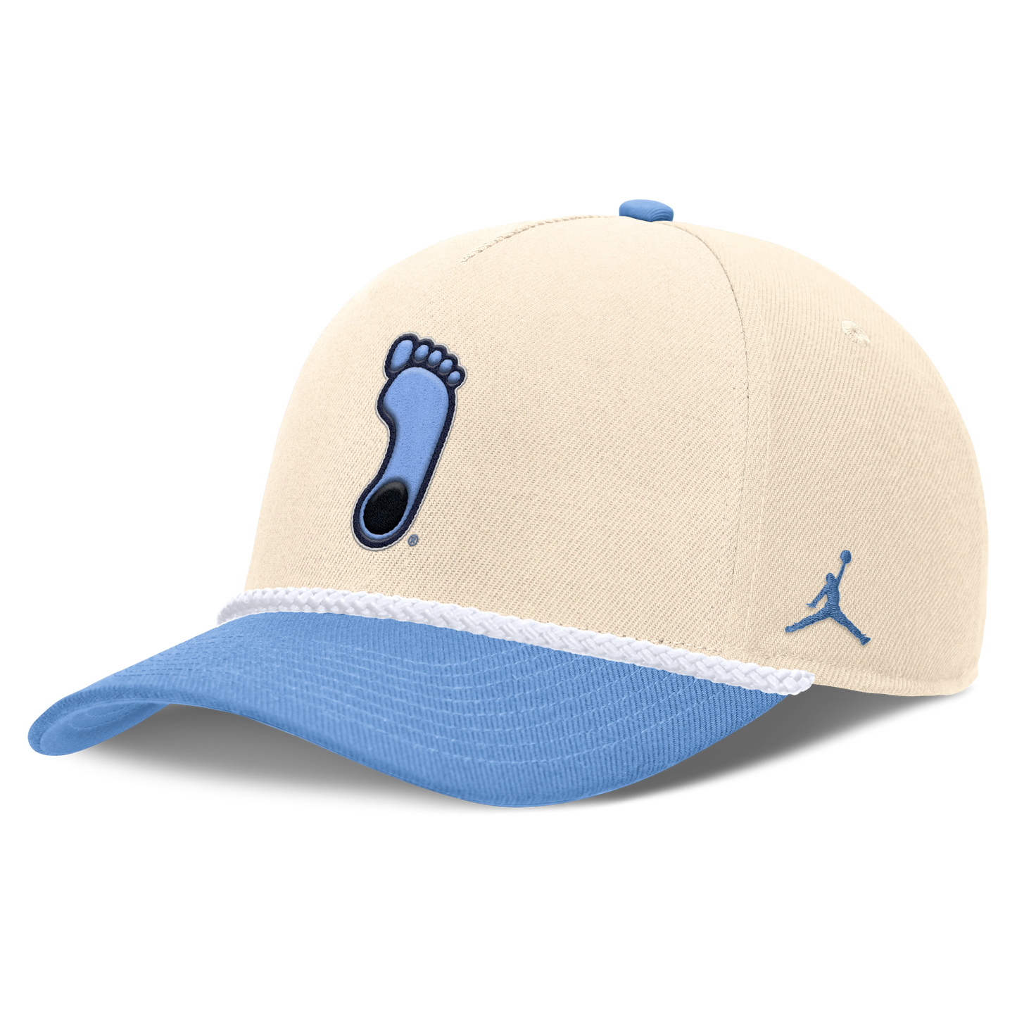 North Carolina Tar Heels Jordan Brand Unisex 2026 Primetime Natural 5-Panel Rope 2-Tone Rise Hat - Natural