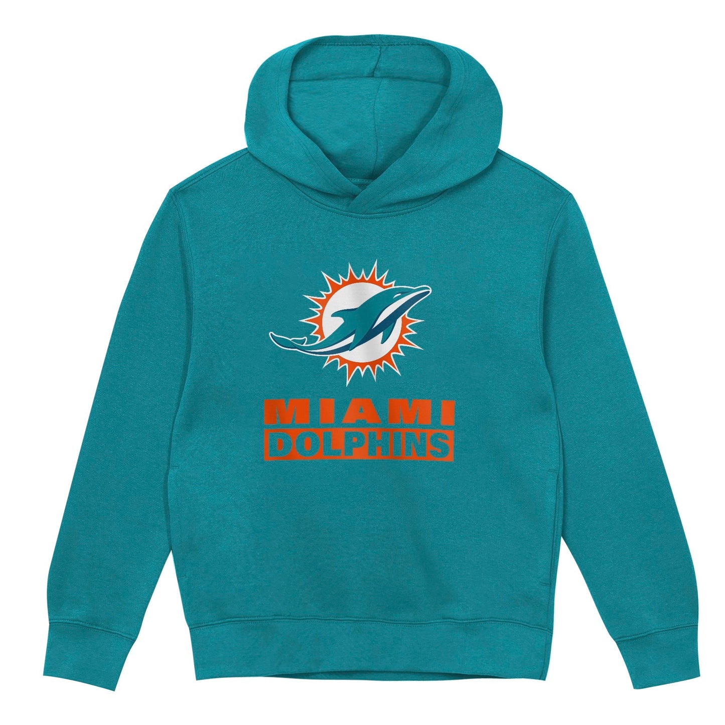 Miami Dolphins Youth Back to Basics Aqua Hoodie