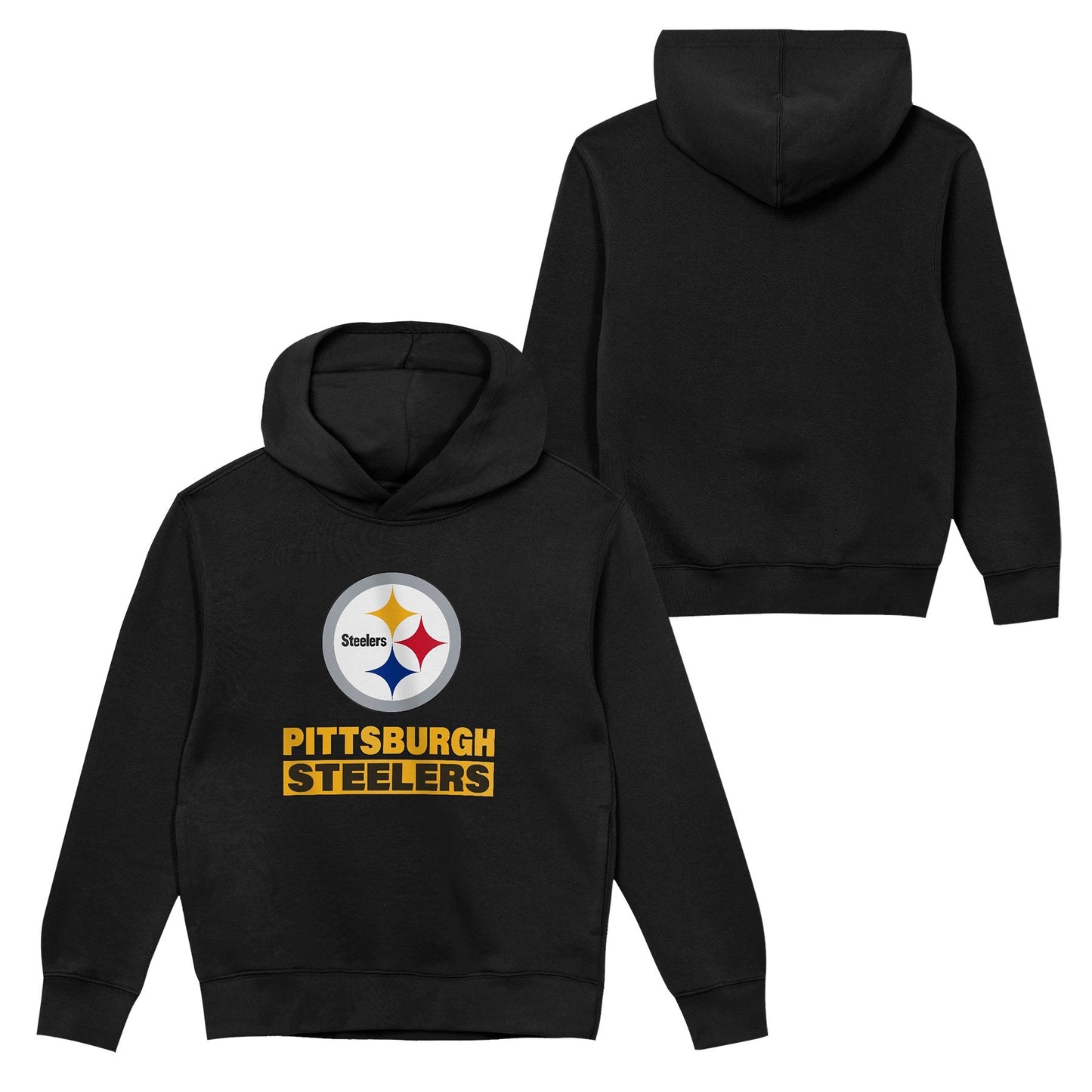 Pittsburgh Steelers Youth Back to Basics Black Hoodie