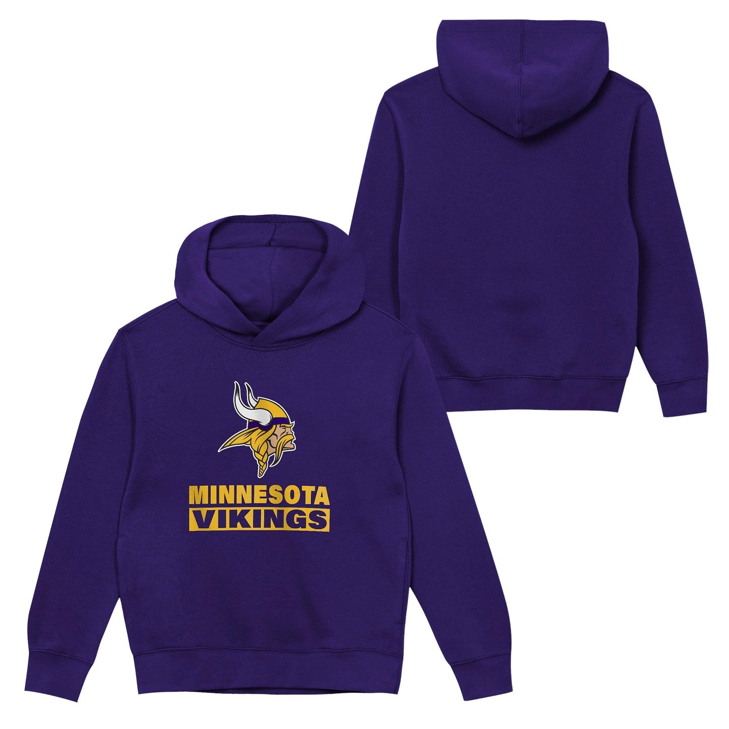 Minnesota Vikings Youth Back to Basics Purple Hoodie