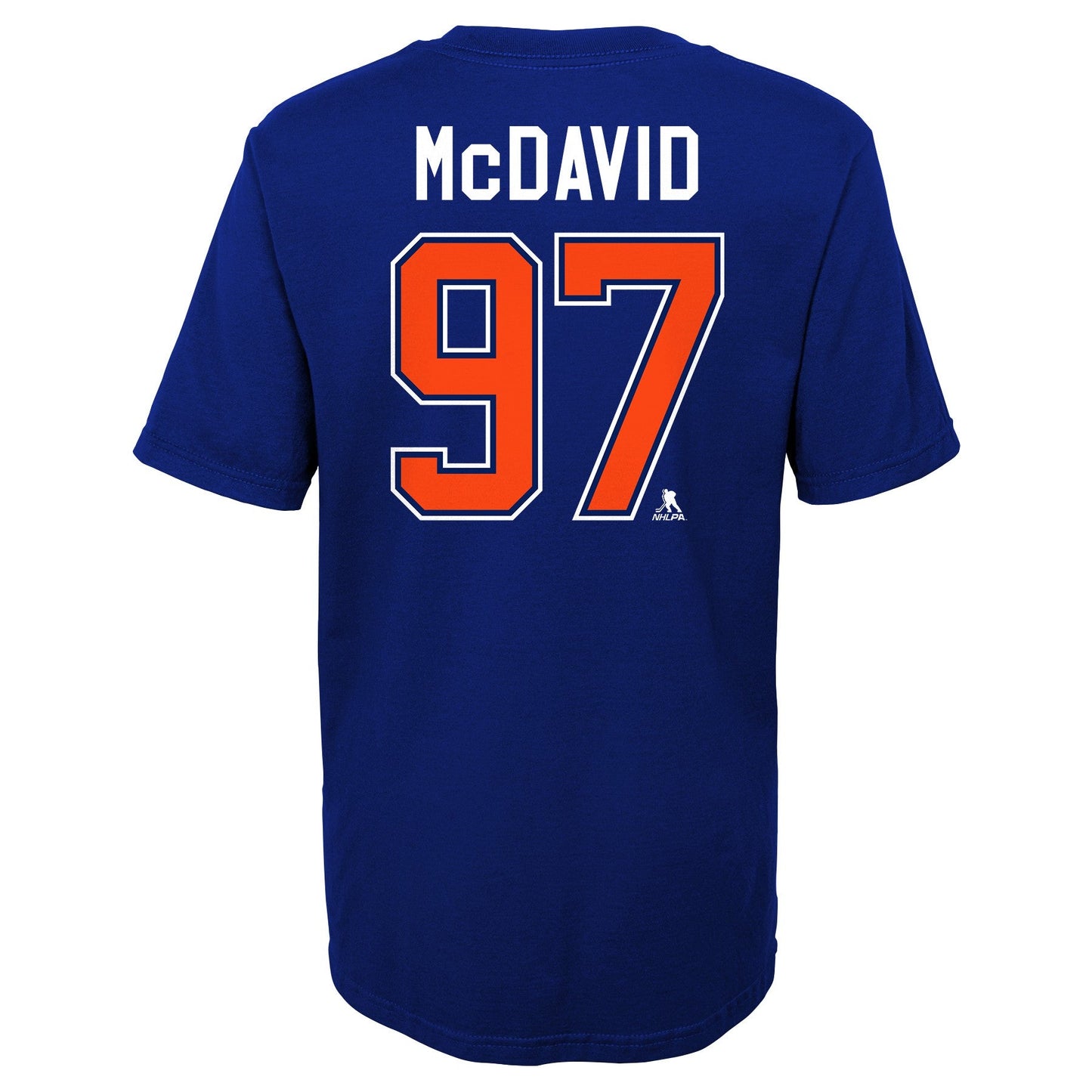 Youth Edmonton Oilers Connor McDavid Blue NHL Player Name & Number T-Shirt