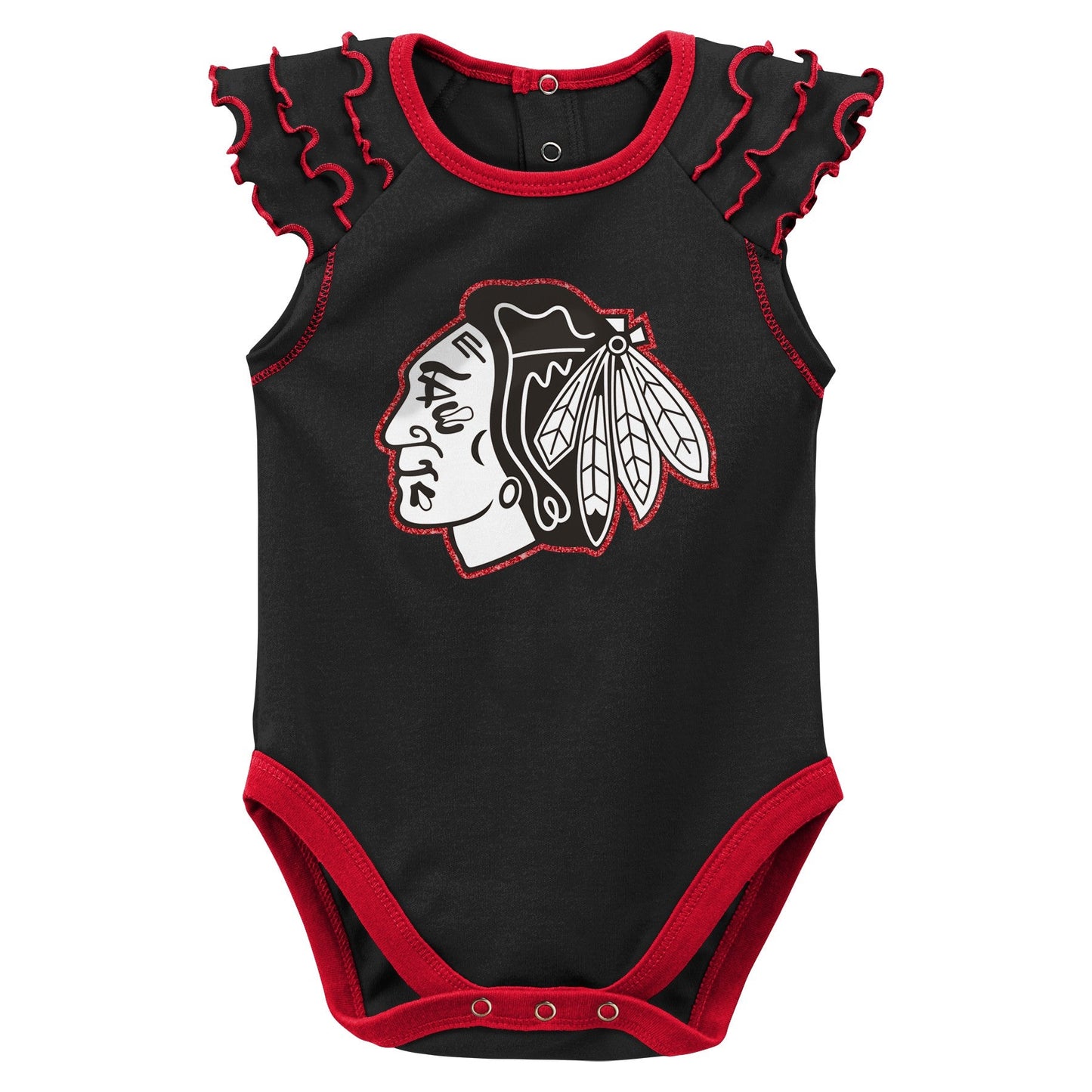 Infant Girls Chicago Blackhawks Shining All Star Short Sleeve Creeper 2-Pack
