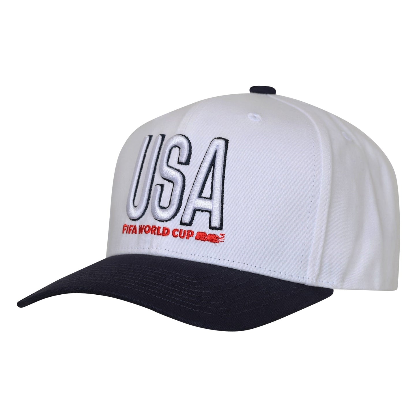 Team USA 2026 FIFA World Cup White Pre Curved Snapback Adjustable Hat