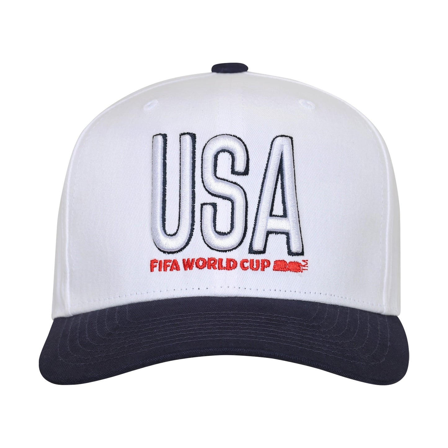 Team USA 2026 FIFA World Cup White Pre Curved Snapback Adjustable Hat