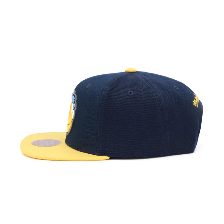 Men's Vancouver Grizzlies Mitchell & Ness Navy/Gold Alternate Core Basic Adjustable Snapback Hat
